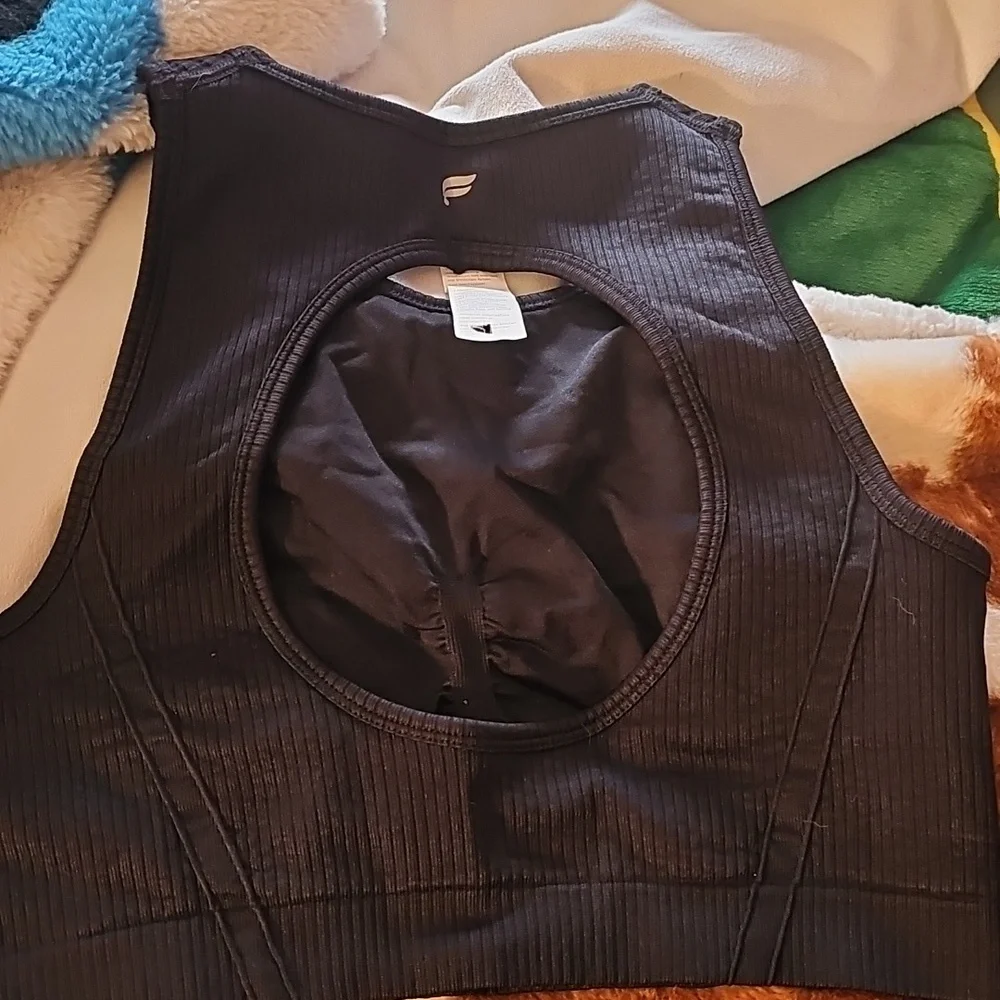 Fabletics Midnight Ribbed Sports Bra & Matching Leggings Size M - Picture 5 of 6